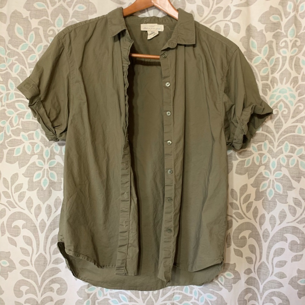 H&M L.O.G.G. army green top